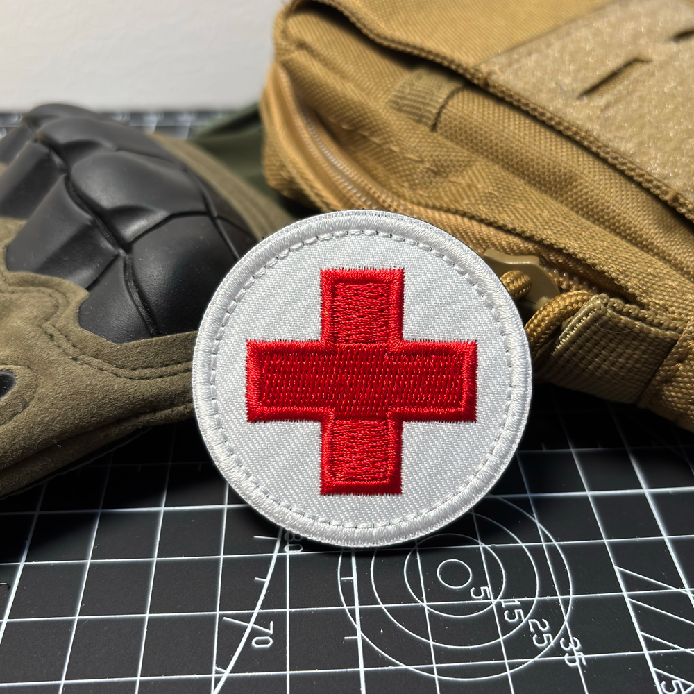 First Aid Bag Kit - First Aid Red Cross Round Patch,