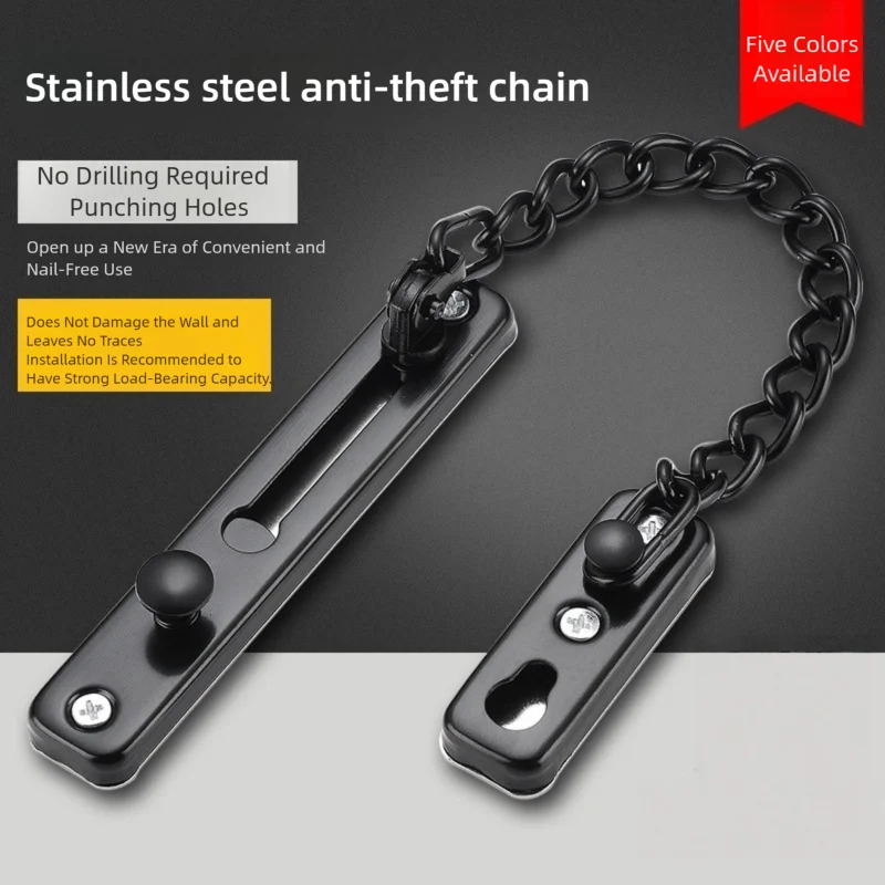 Security Chain Door - Multi-Color Stainless Steel Anti-Lock Door Chain