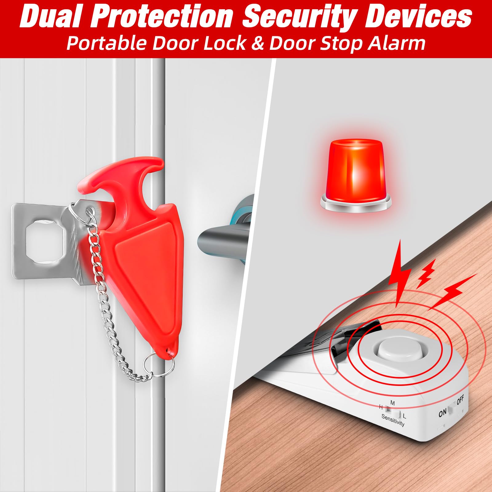 Portable Door Stop Alarm Trave - Door Stop Alarm reseña y precio
