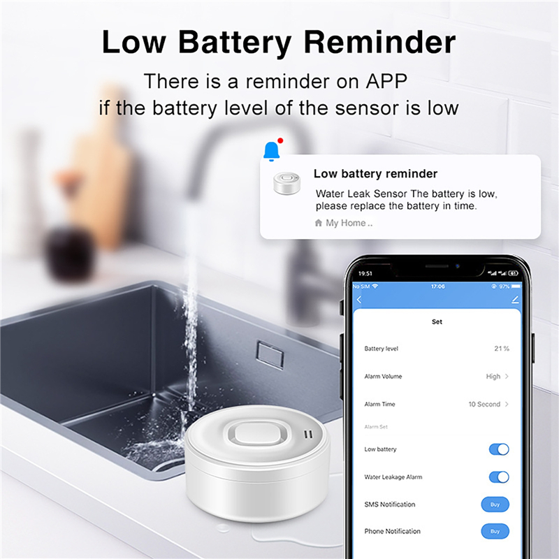 Tuya Smart WIFI Water Leak Sen - Water Alarm Sensor reseña y precio