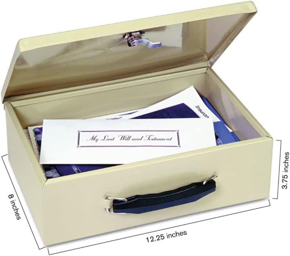 Fire-Retardant Steel Security  - Lockbox Key Secure reseña y precio