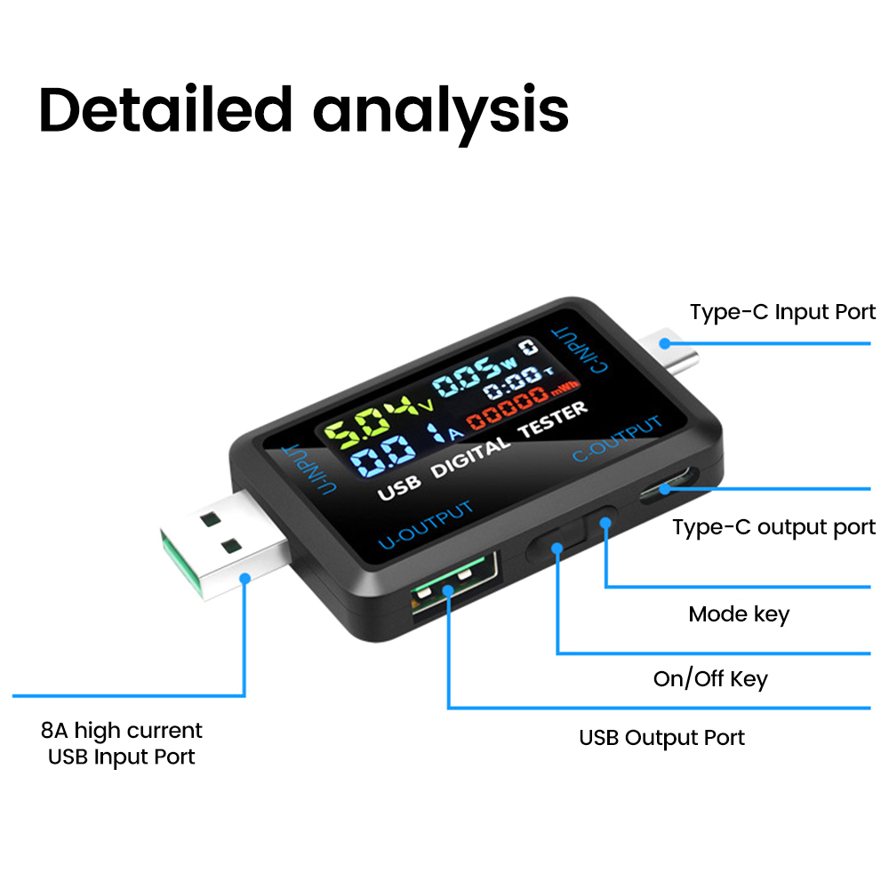 USB Tester 10 in 1 DC Digital  - Co Detector Plug reseña y precio