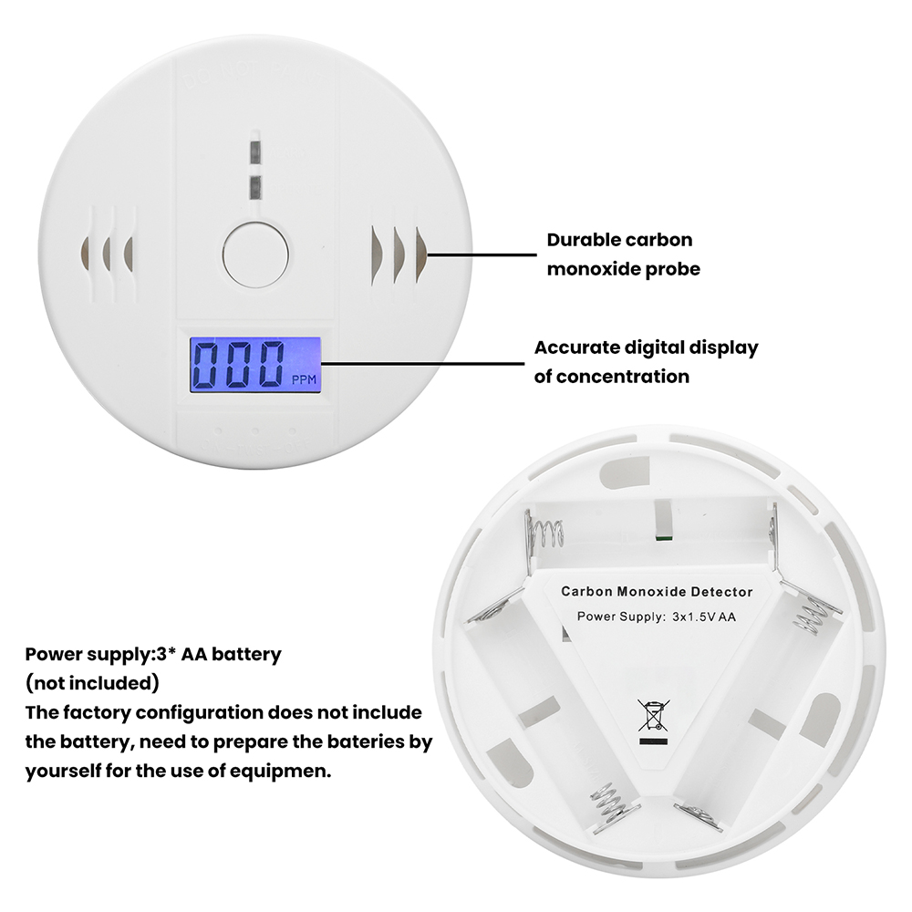 Carbon Monoxide Alarm Smoke Al - Smoke Detector Interconnected reseña y precio