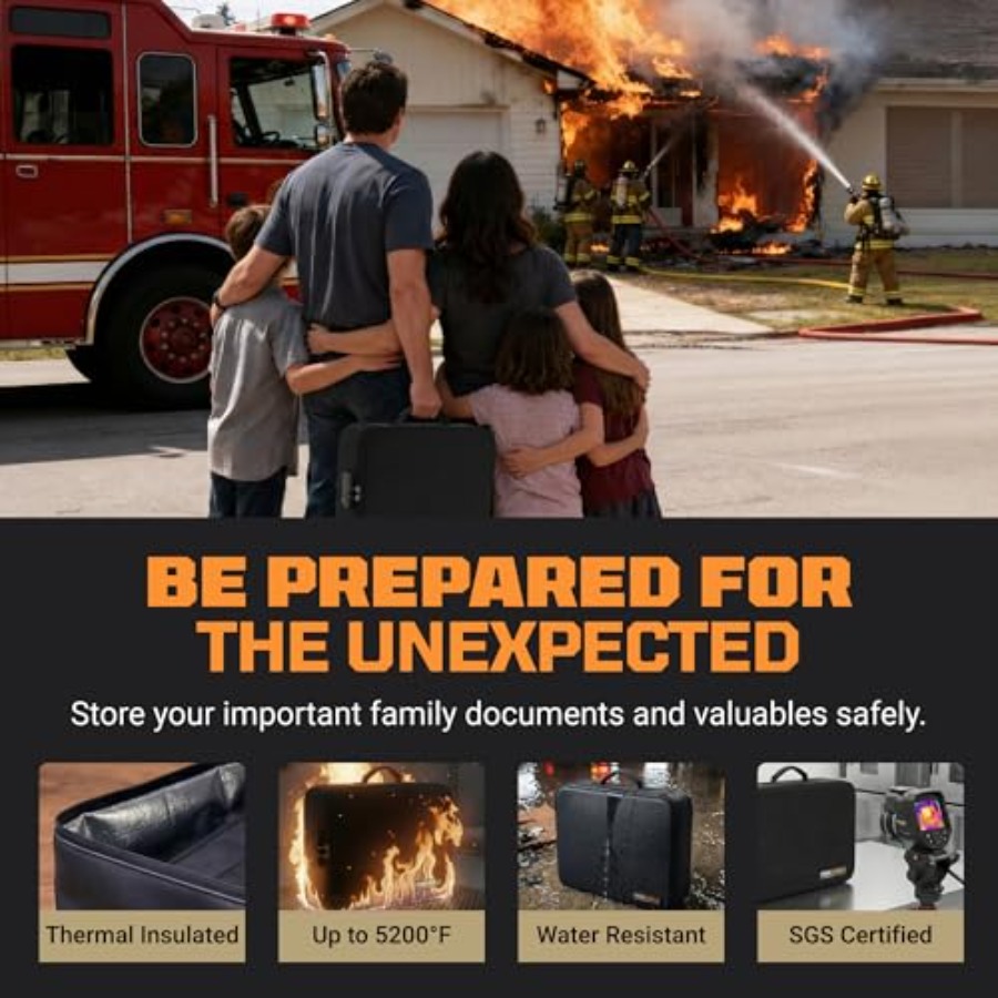 FIRESHIELD PRO 5200°F Fireproo - Fire Safe Document reseña y precio