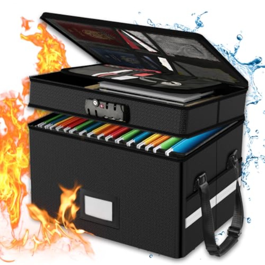 Fireproof Document Box with Lo - Fire Safe Document reseña y precio