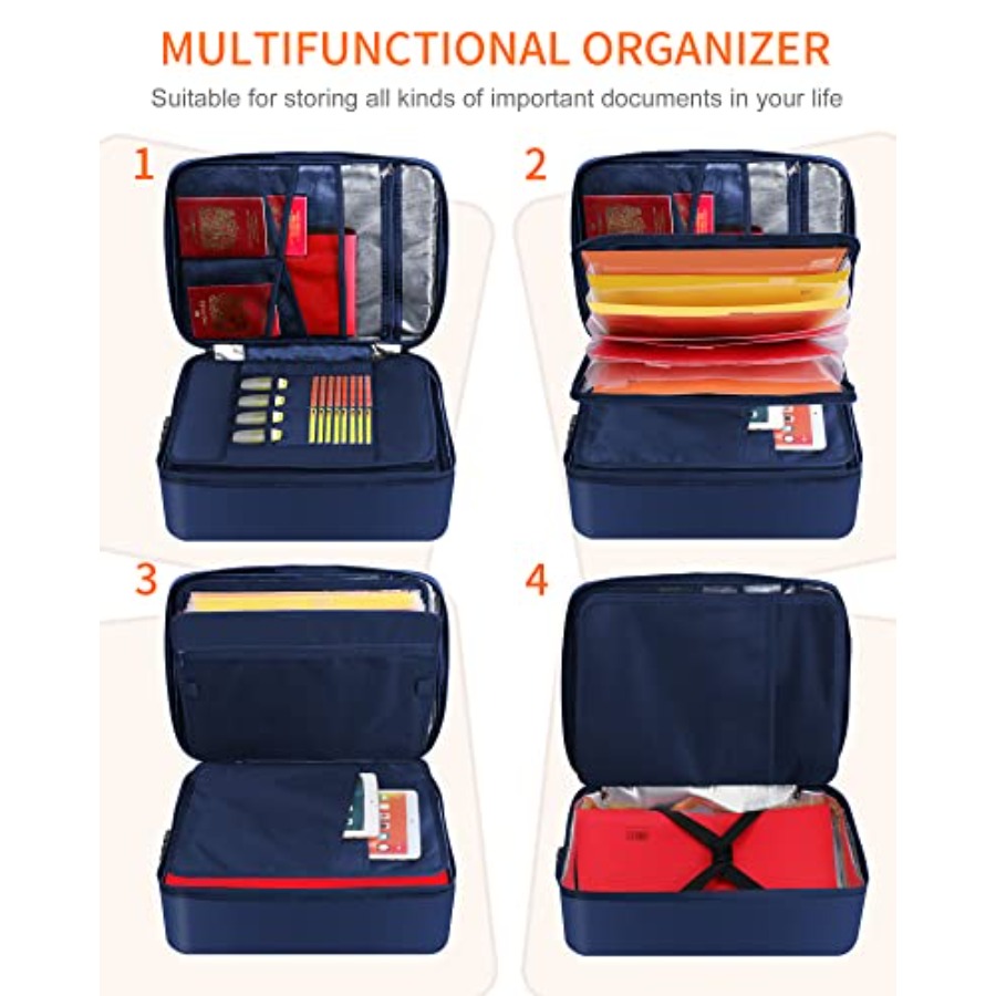 Important Document Organizer W - Fire Safe Document reseña y precio