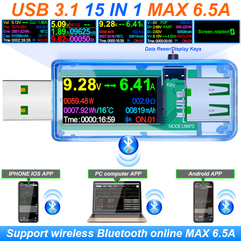 15 IN 1 USB 3.1 Tester DC Digi - Co Detector Plug reseña y precio