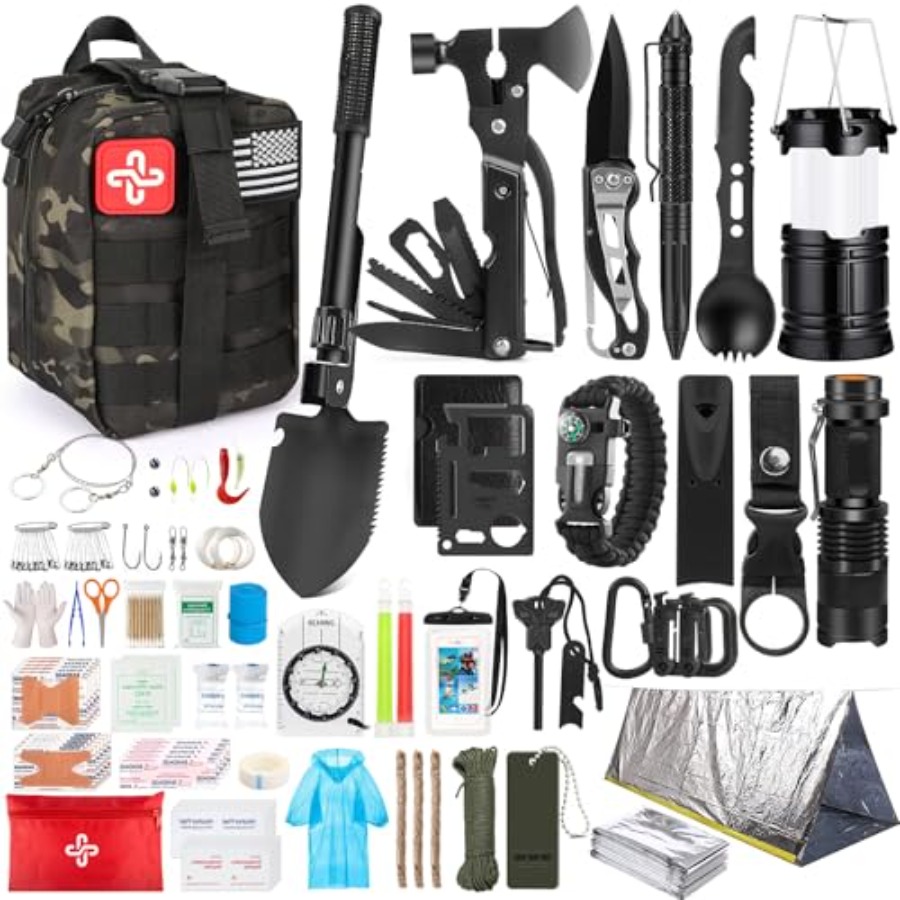Survival Kit, 250Pcs Survival  - First Aid Bag Kit reseña y precio