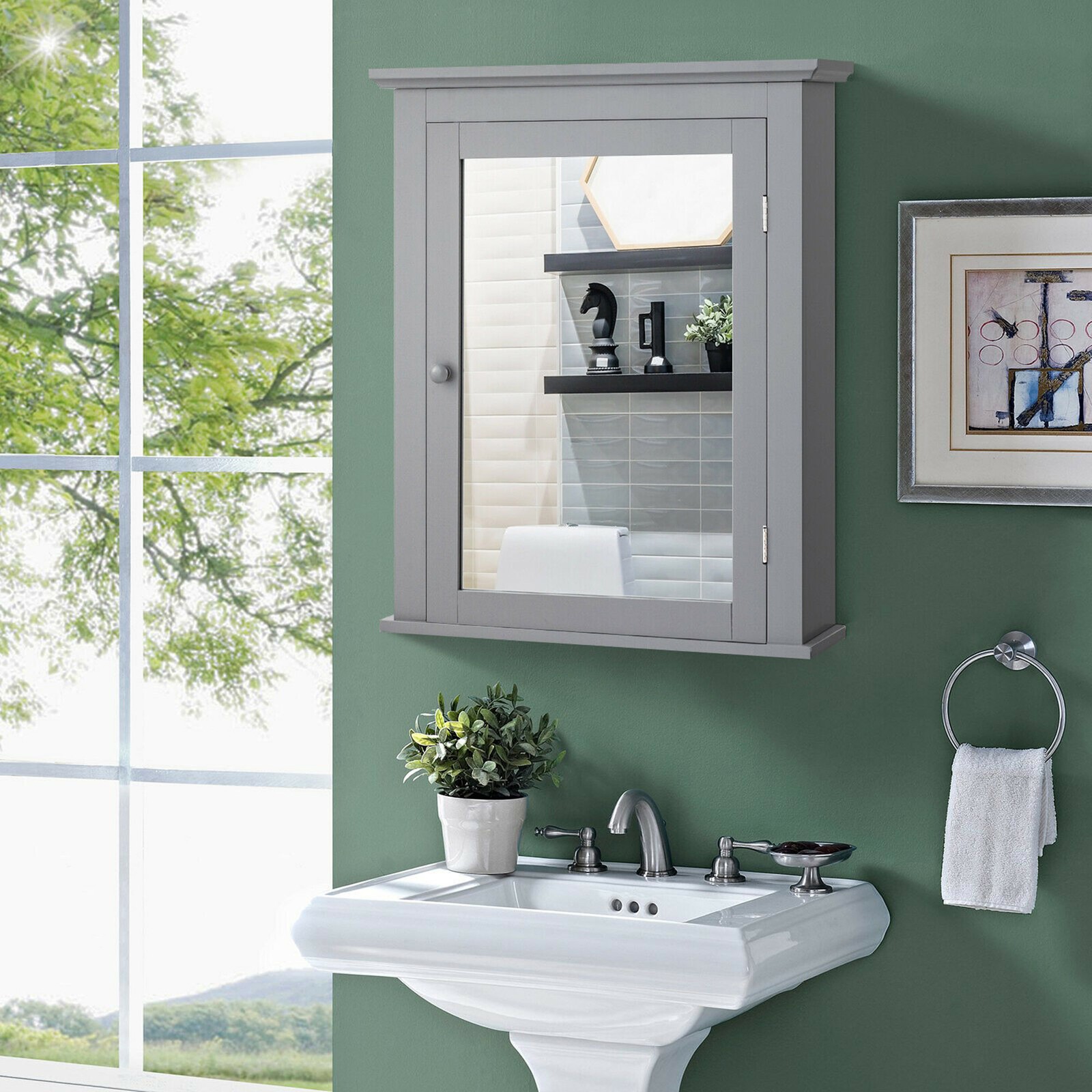 Bathroom Mirror Cabinet Wall M - Medicine Cabinet Lock reseña y precio