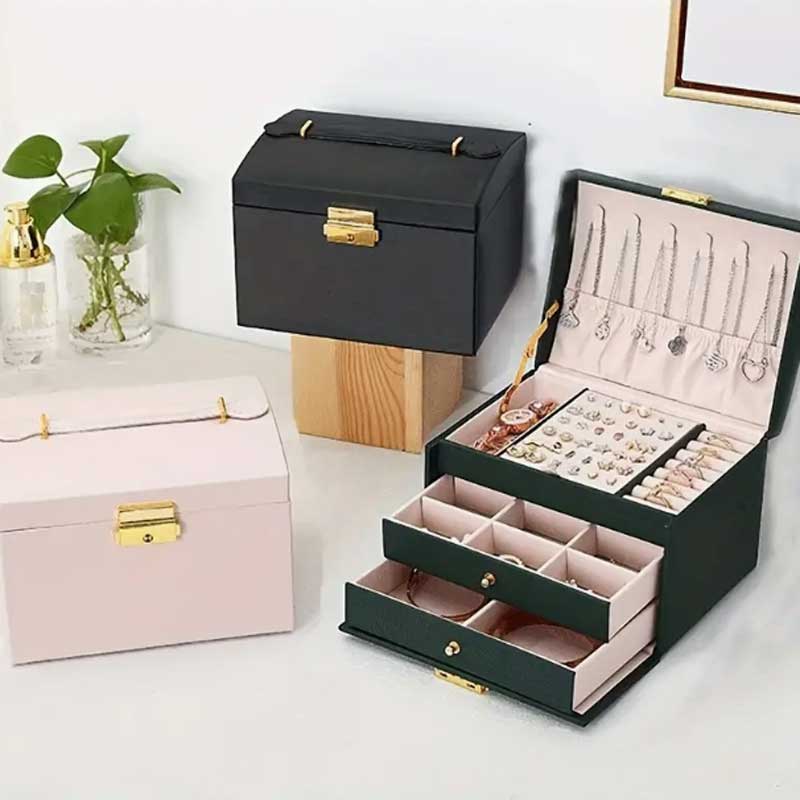 Three Drawer Handheld Jeweller - Lockbox Key Secure reseña y precio