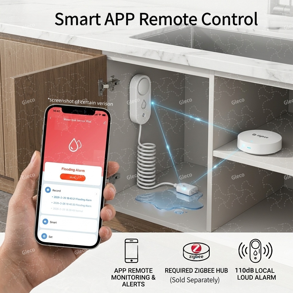 Zigbee Water Leak Sensor Flood - Water Alarm Sensor reseña y precio