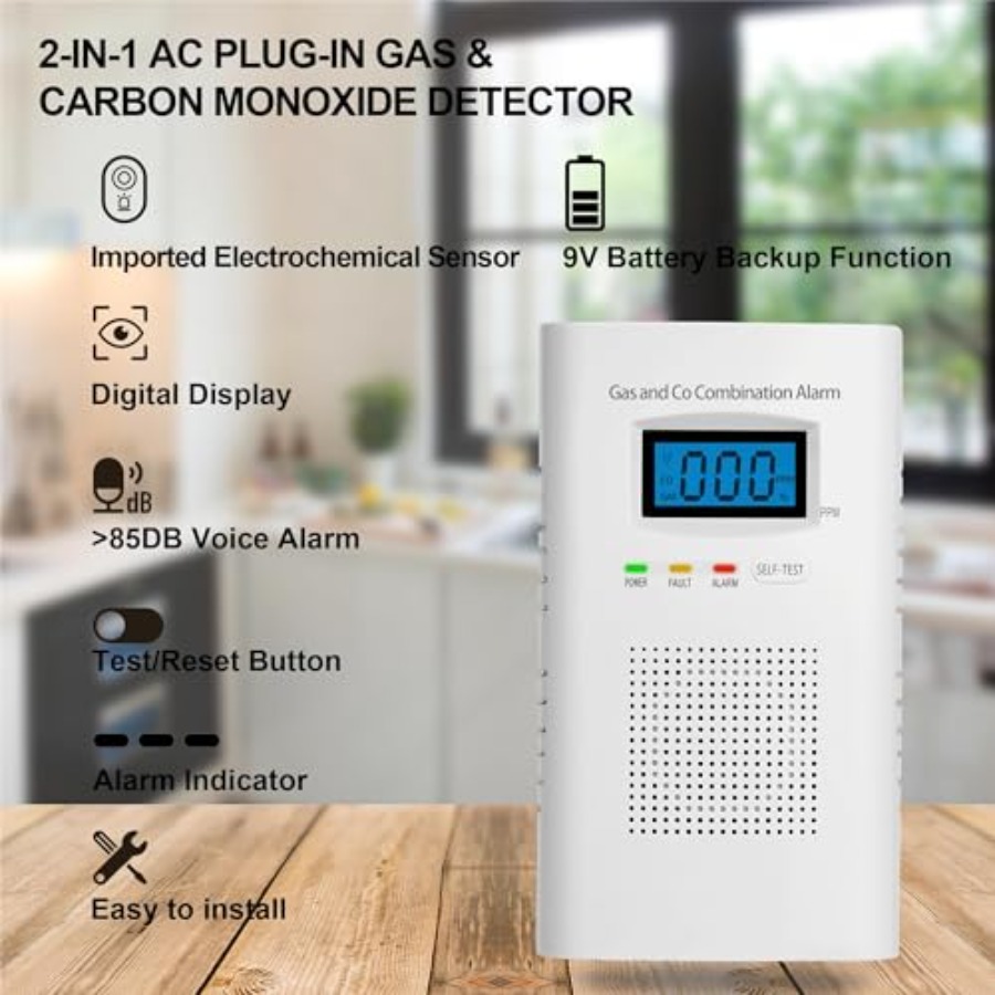 2 Pack Combination Gas and Car - Co Detector Plug reseña y precio