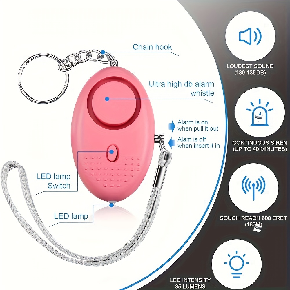 130dB Personal Safety Alarm wi - Personal Alarm Keychain reseña y precio