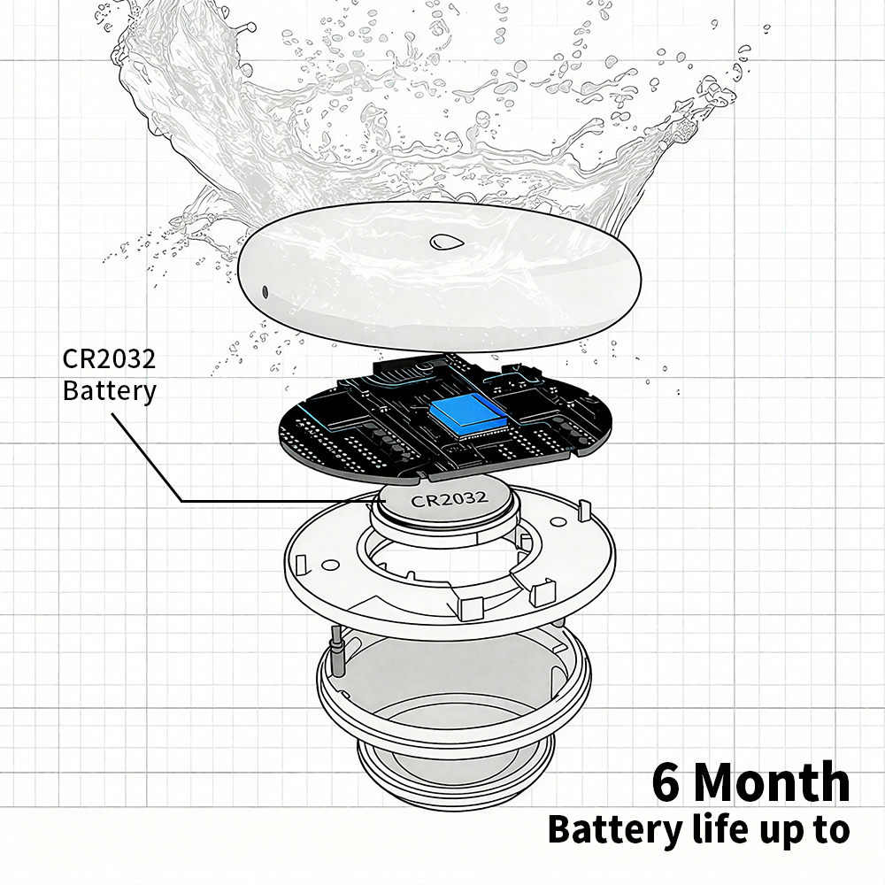 Tuya Zigbee Leakage Sensor LED - Water Alarm Sensor reseña y precio