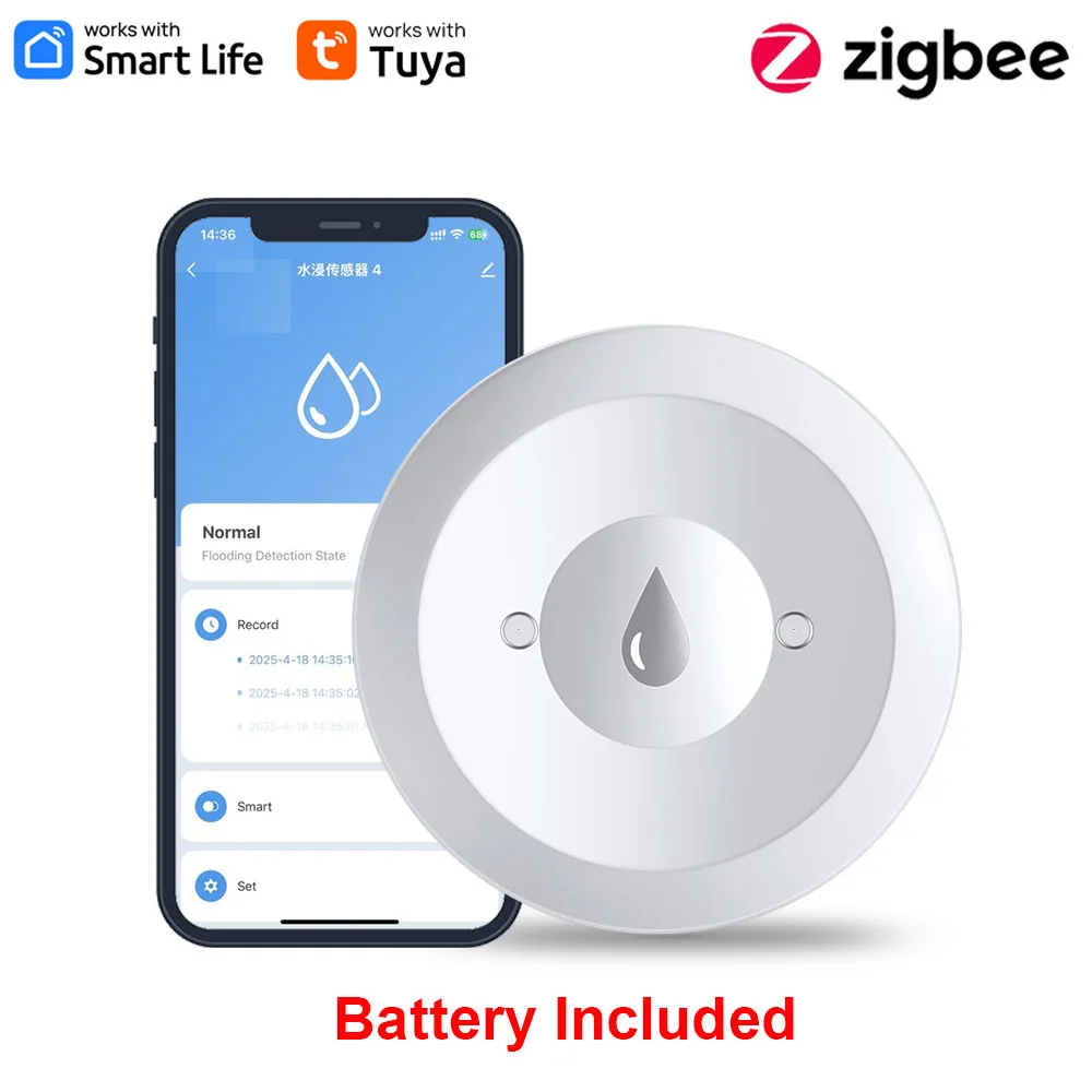 Haozee Tuya Smart ZigBee3.0 Sm - Water Alarm Sensor reseña y precio