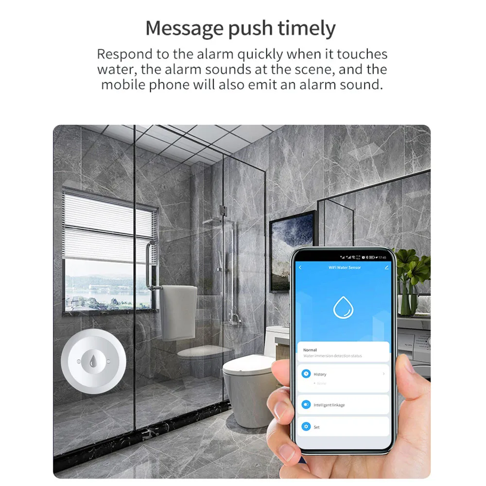 Haozee Tuya Smart ZigBee3.0 Sm - Water Alarm Sensor reseña y precio