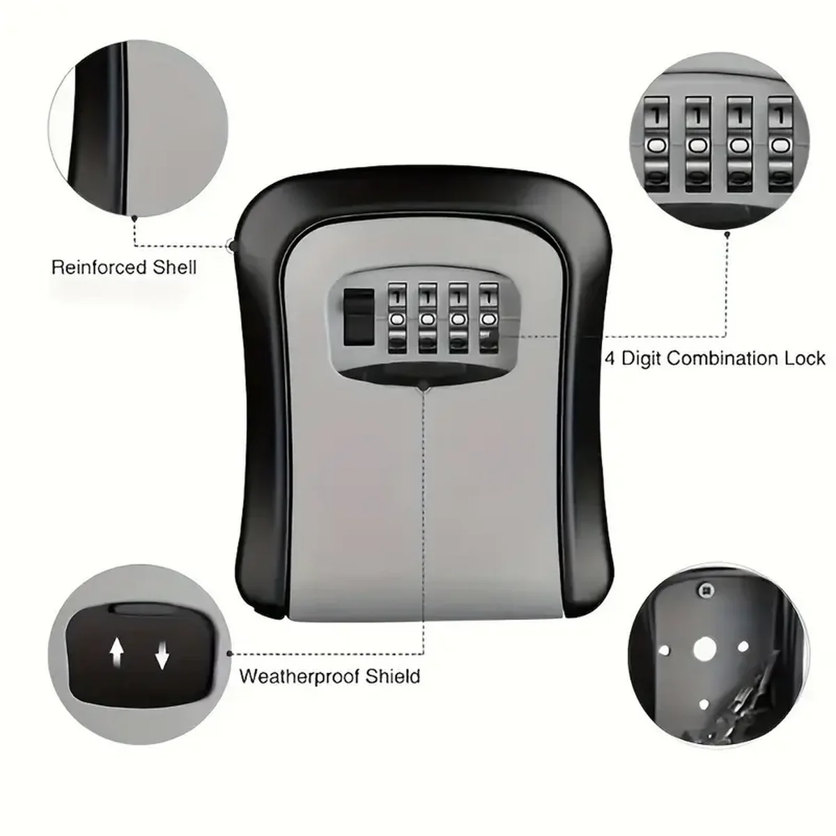 Waterproof Portable Combinatio - Lockbox Key Secure reseña y precio