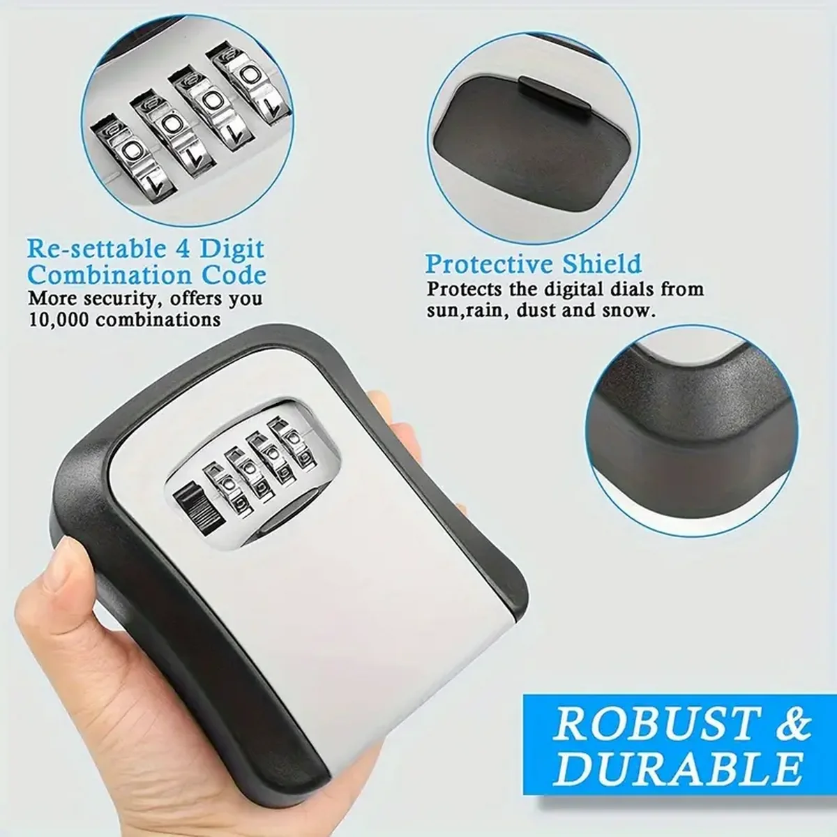 Waterproof Portable Combinatio - Lockbox Key Secure reseña y precio