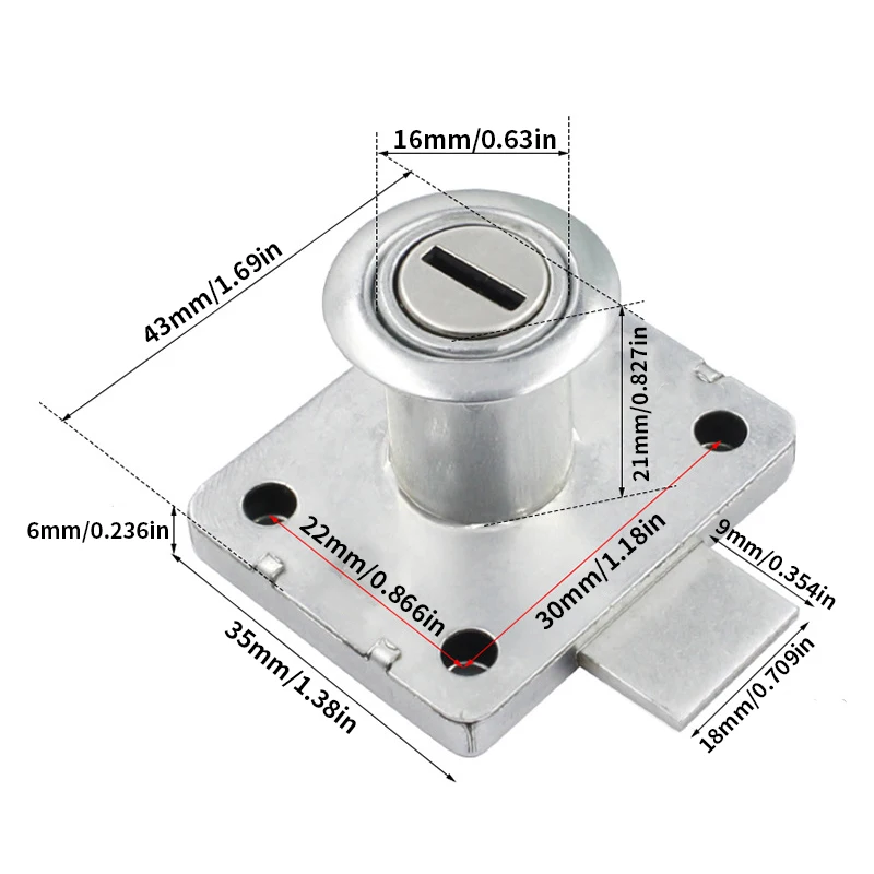Drawer lock with key, used for - Medicine Cabinet Lock reseña y precio