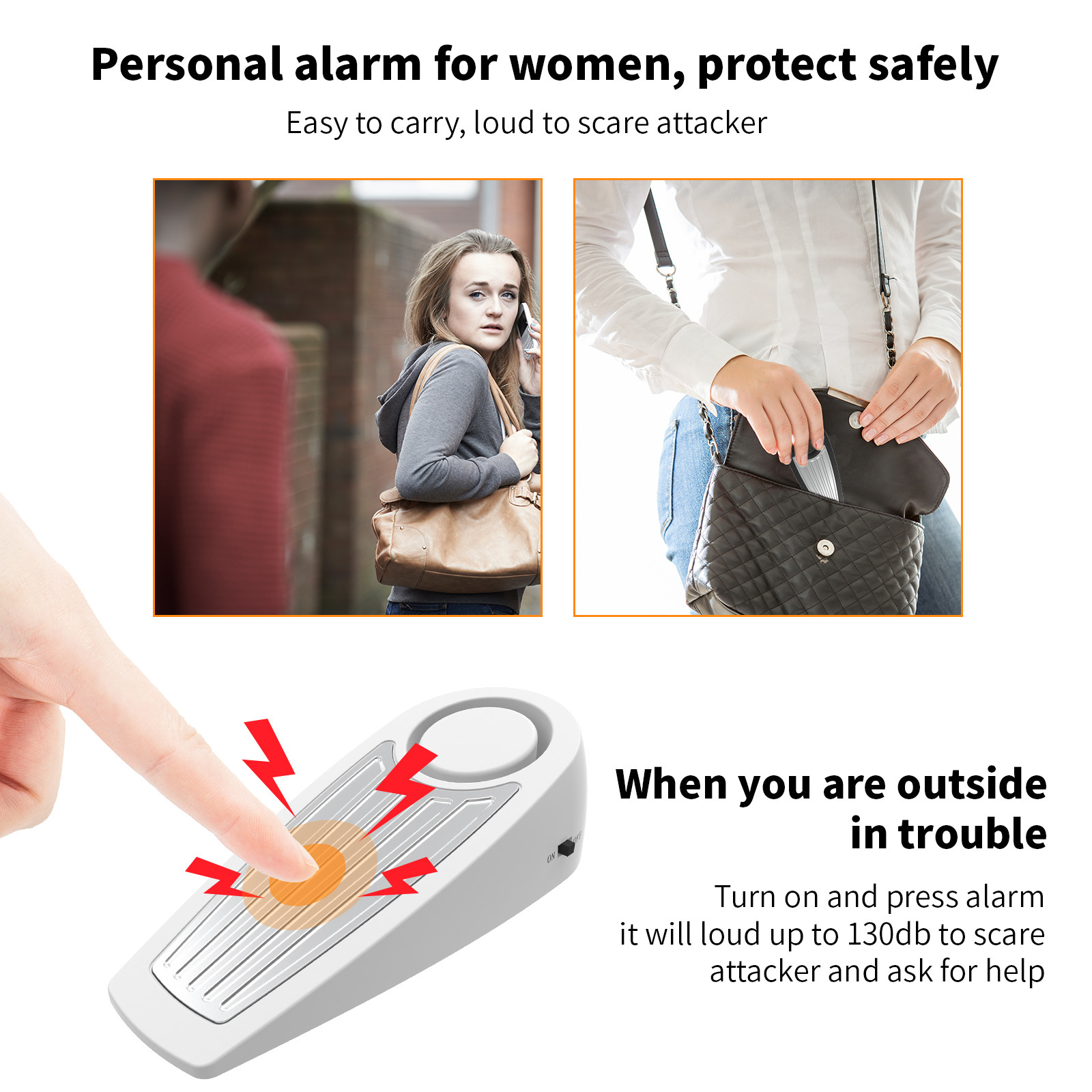 Wireless 130dB Door Stop Alarm - Door Stop Alarm reseña y precio