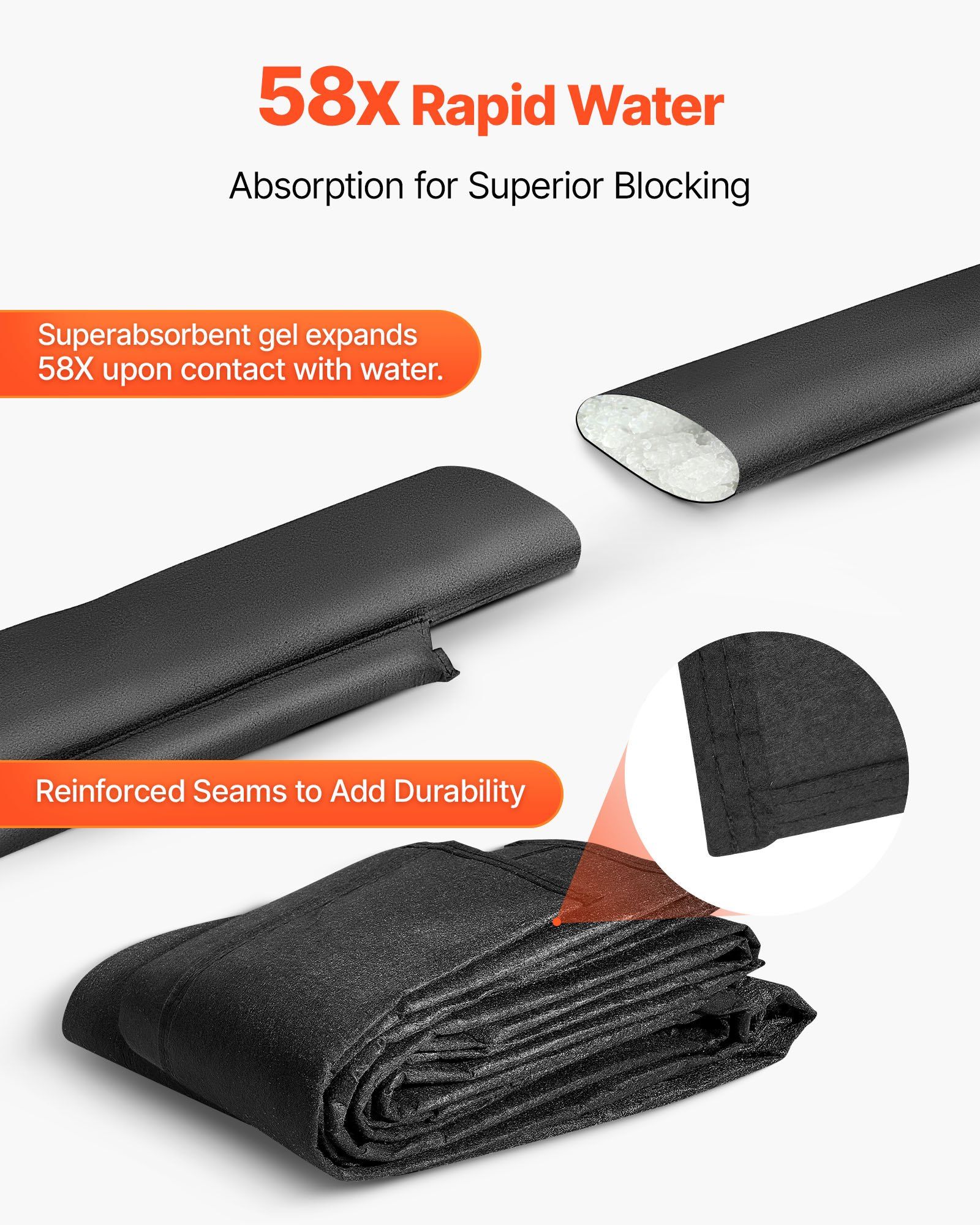 Flood Barrier, 8 Pack, 1.6 x 1 - Flood Barrier Bag reseña y precio
