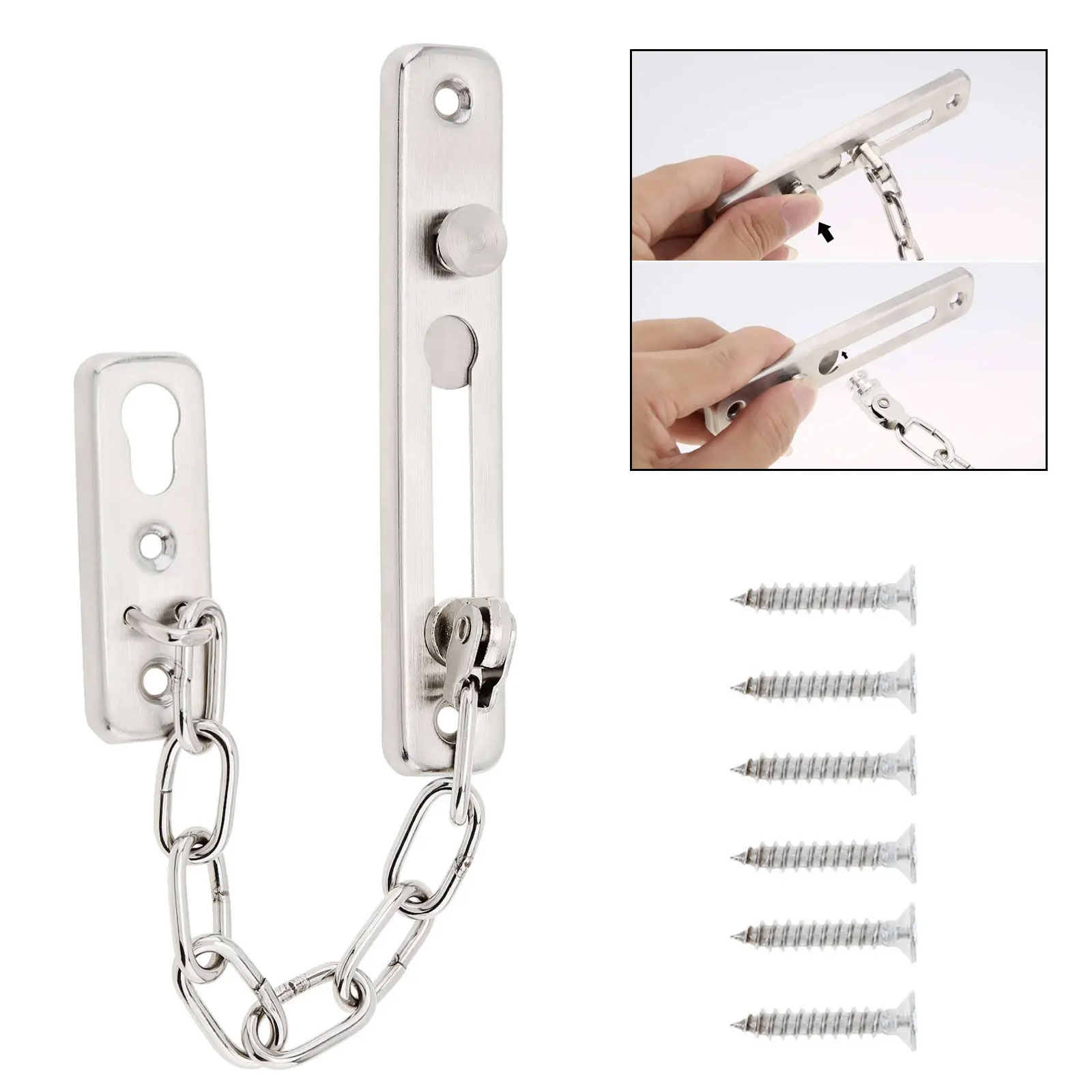 Solid Security Door Sliding Ch - Security Chain Door reseña y precio