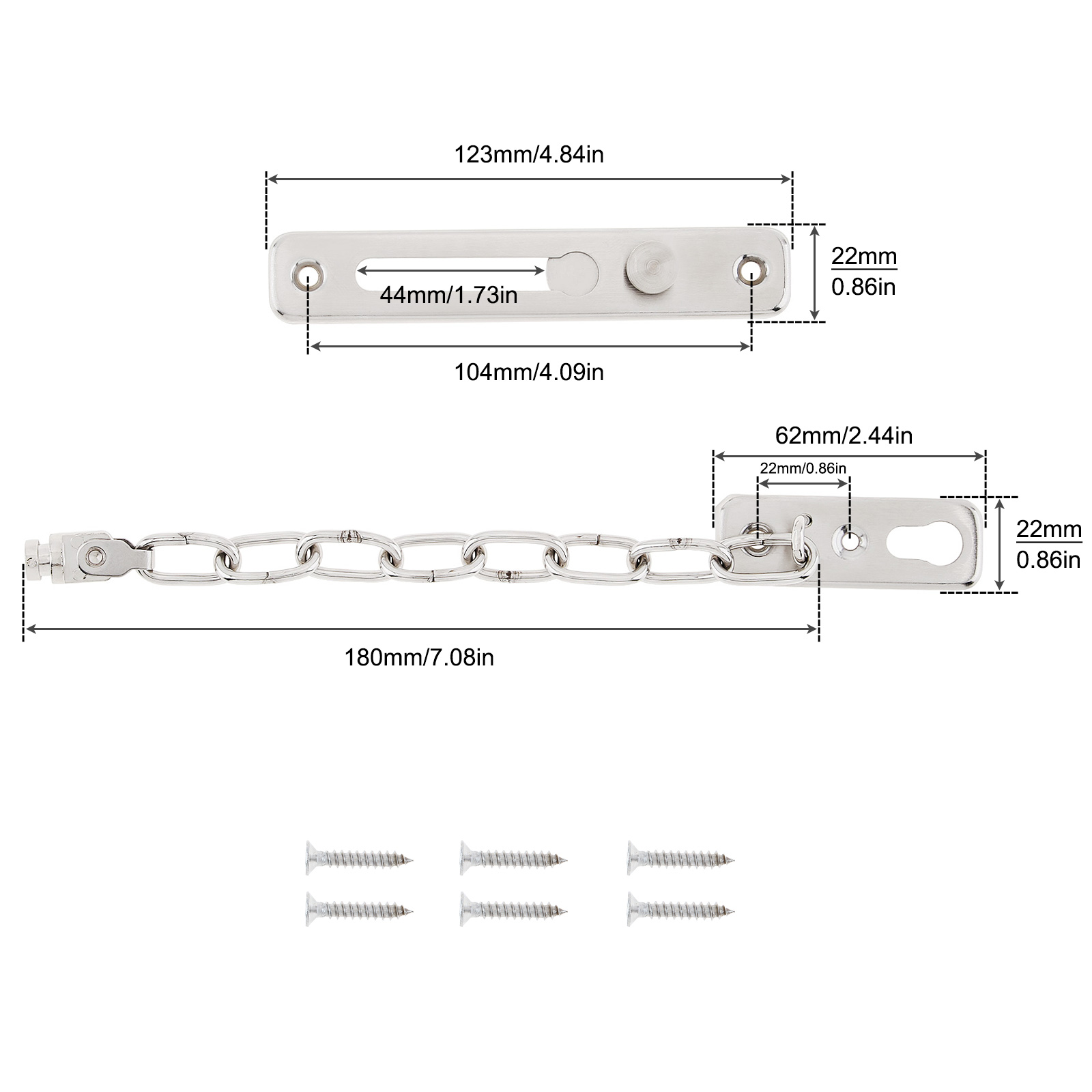 Solid Security Door Sliding Ch - Security Chain Door reseña y precio