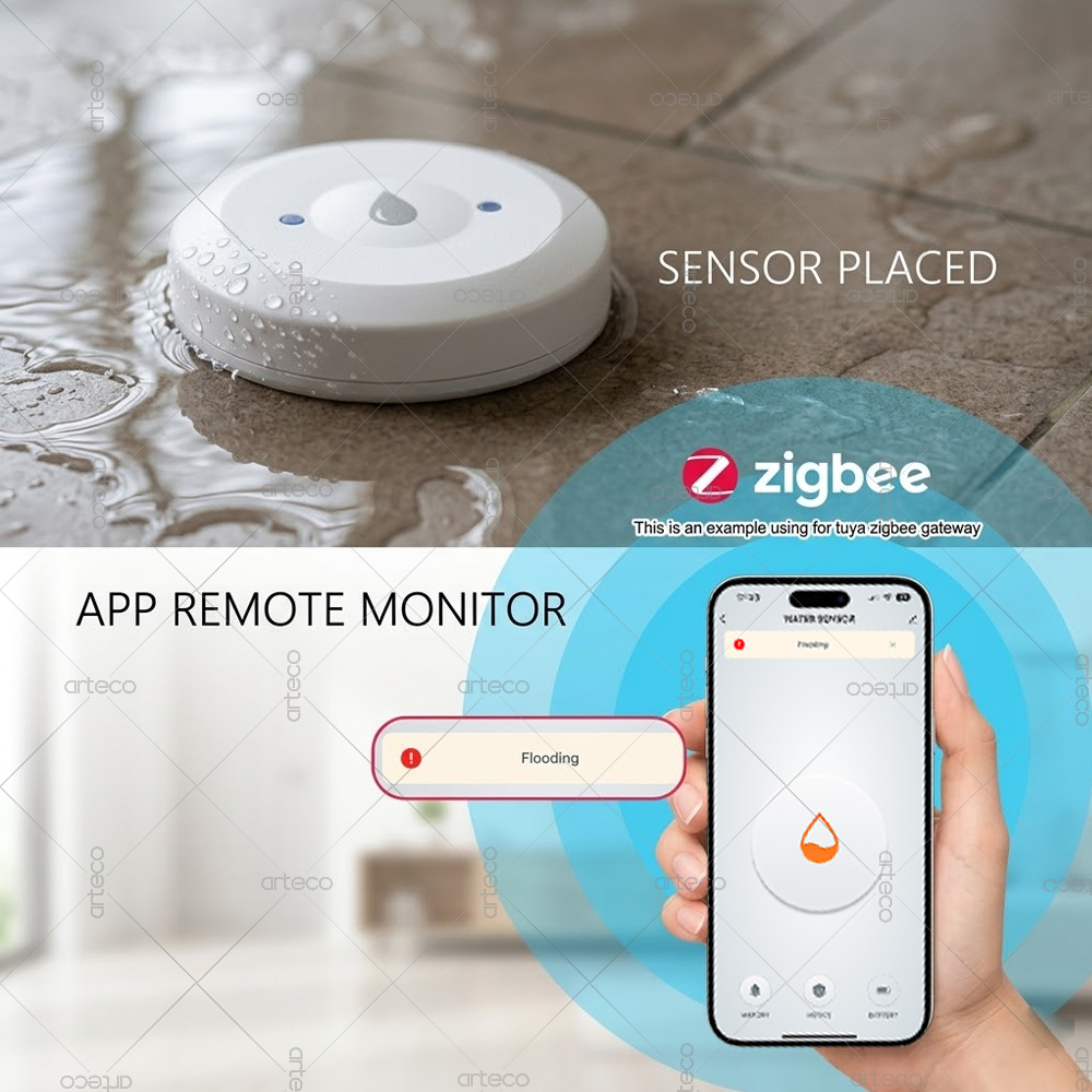 Zigbee Water Leak Sensor Smart - Water Alarm Sensor reseña y precio
