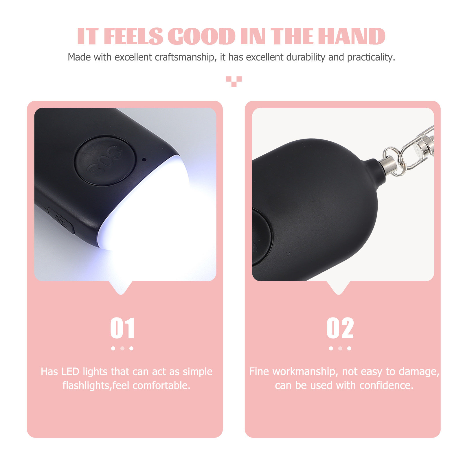 1Set Rechargeable Portable Min - Personal Alarm Keychain reseña y precio