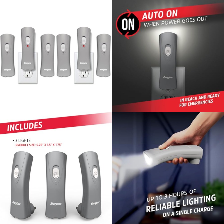 Auto-On LED Flashlights Rechar - Power Outage Light reseña y precio