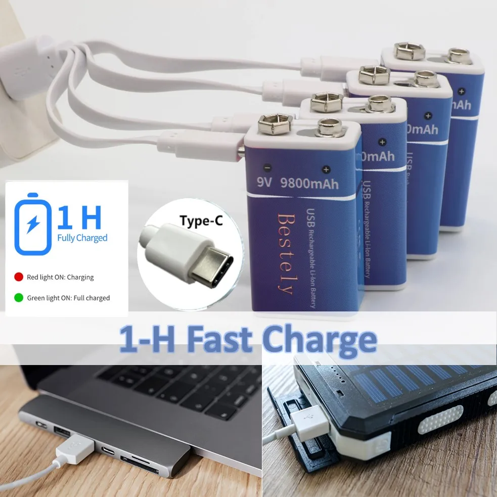Rechargeable 9V Battery, 9800m - Smoke Detector Interconnected reseña y precio