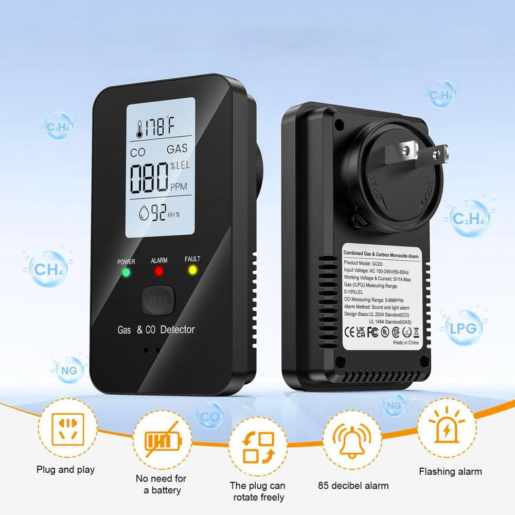Natural Gas & Carbon Monoxide  - Co Detector Plug reseña y precio