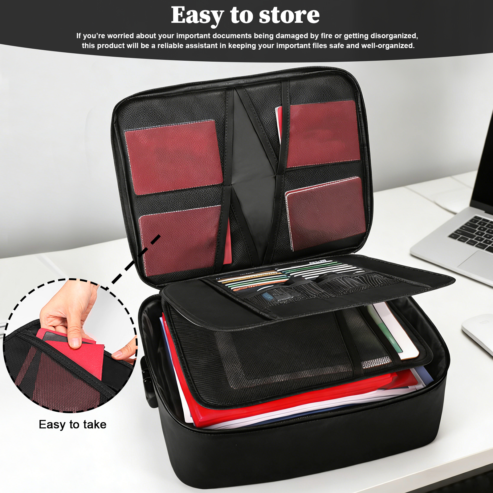 Fireproof Document Bag with Lo - Fire Safe Document reseña y precio