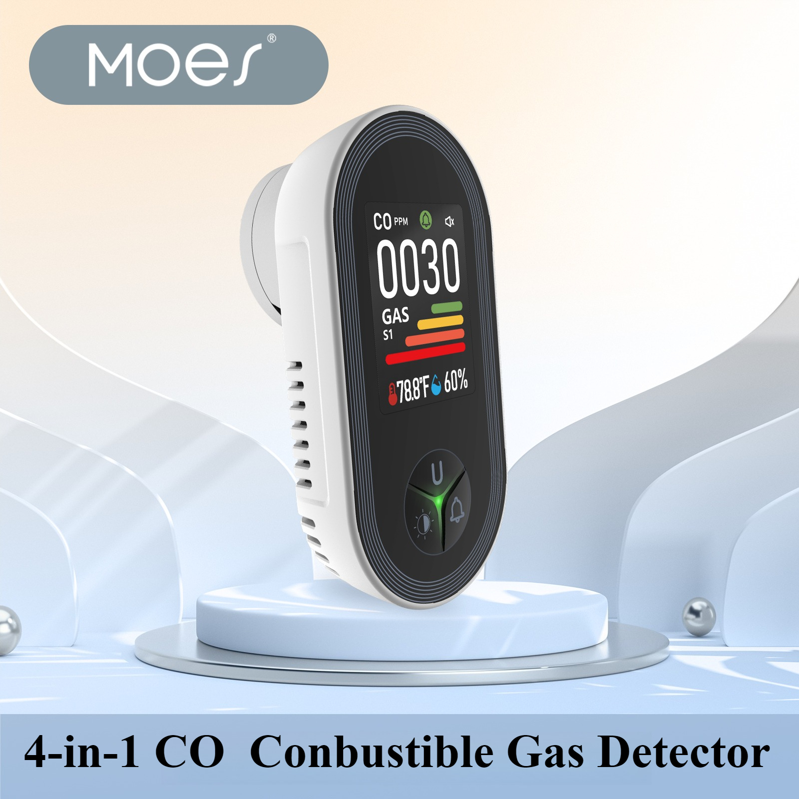 MOES 4-in-1 Plug-in Gas Detect - Co Detector Plug reseña y precio