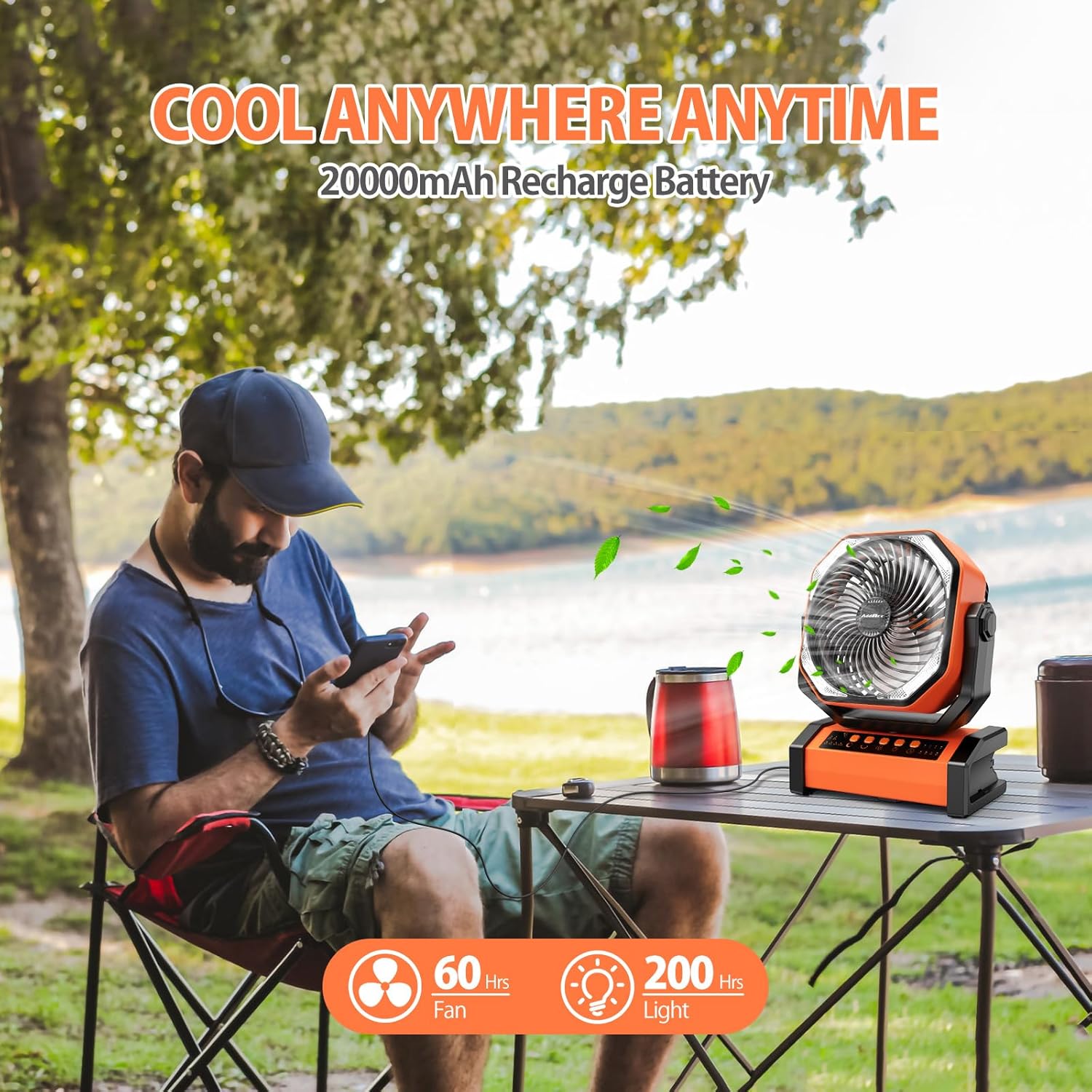20000mAh Rechargeable Camping  - Power Outage Light reseña y precio