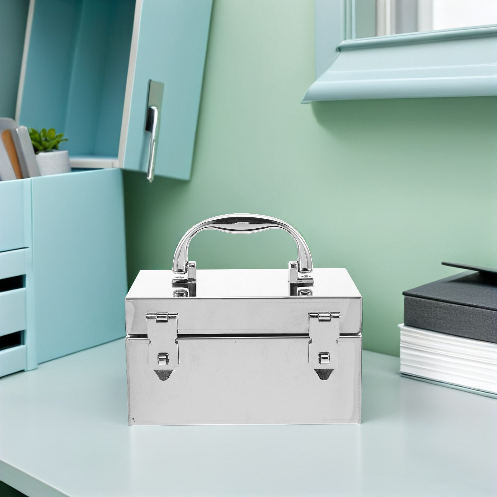 Lockable Stainless Steel Cash  - Lockbox Key Secure reseña y precio