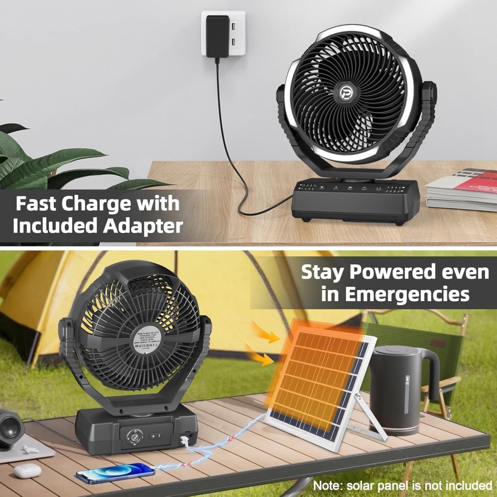 20000mAh Camping Fan with Ligh - Power Outage Light reseña y precio