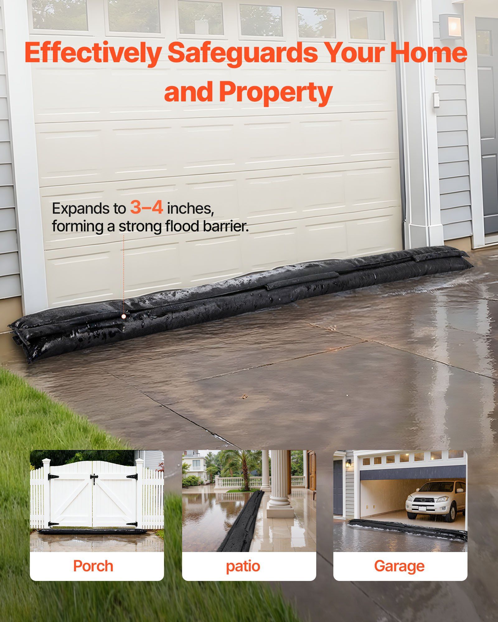Flood Barrier, 8 Pack, 10 x 0. - Flood Barrier Bag reseña y precio