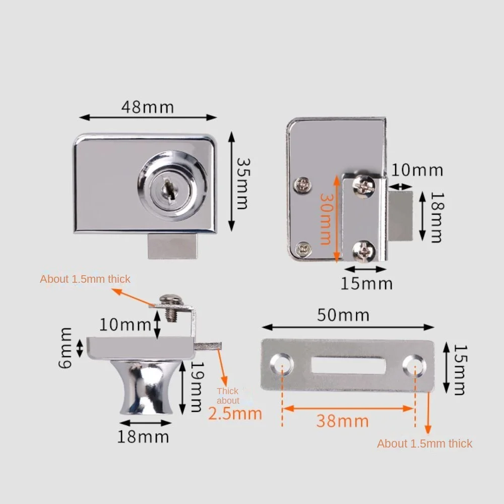 Metal Single Double Swinging G - Medicine Cabinet Lock reseña y precio