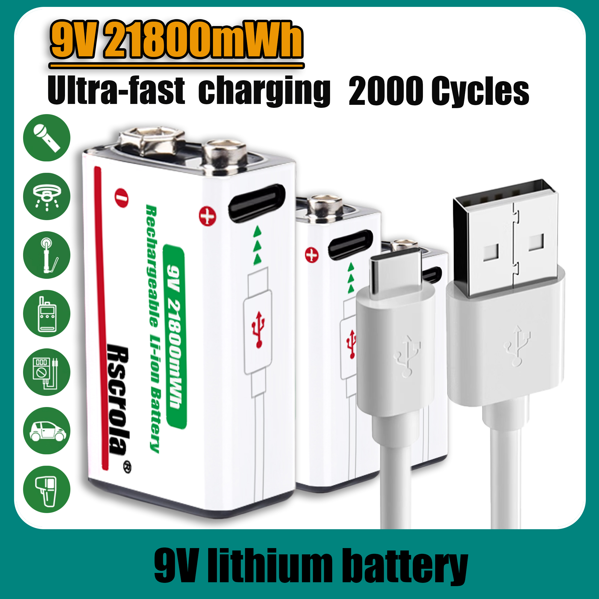 Long-Lasting 9V Lithium ion Re - Smoke Detector Interconnected reseña y precio
