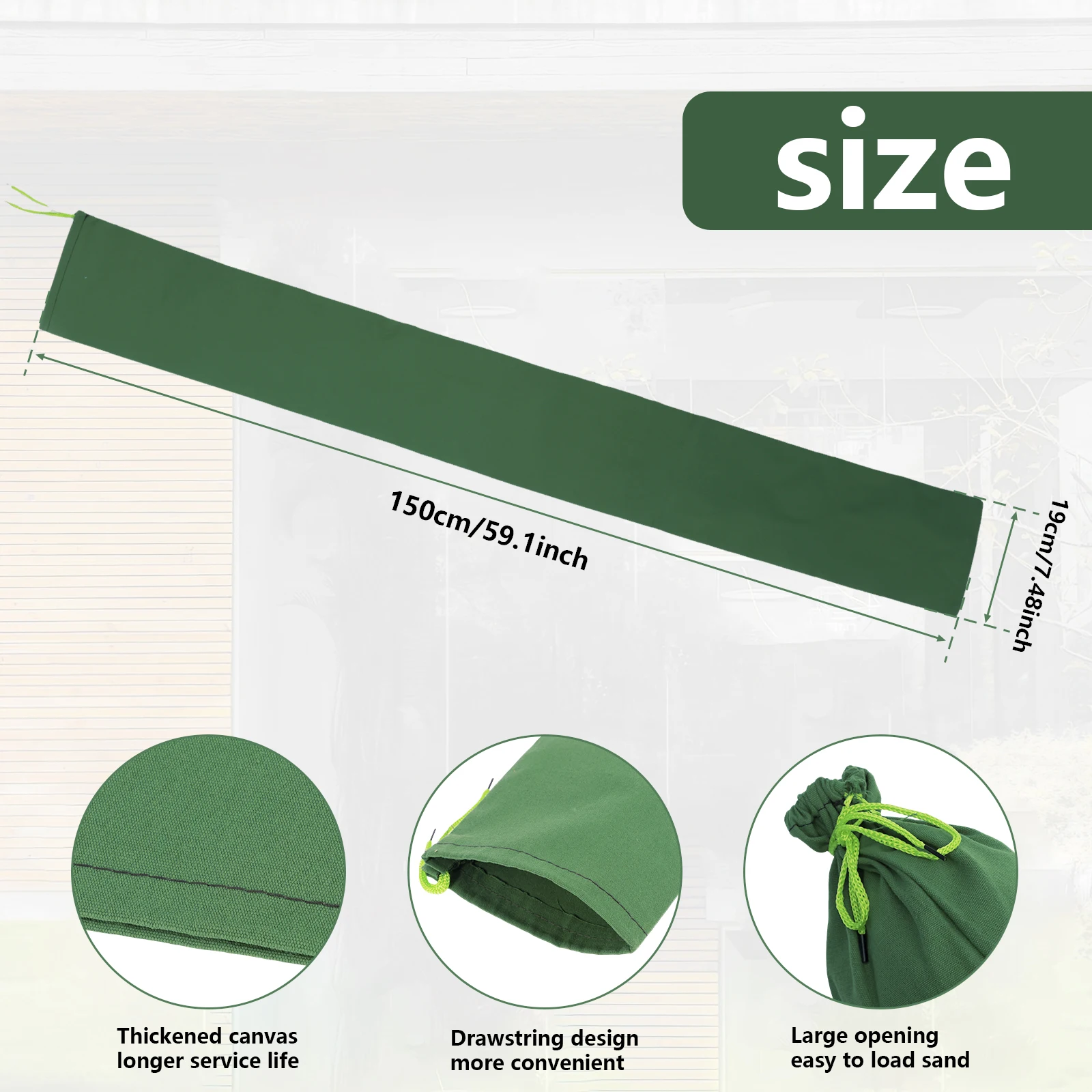4Pcs Reusable Long Canvas Sand - Flood Barrier Bag reseña y precio