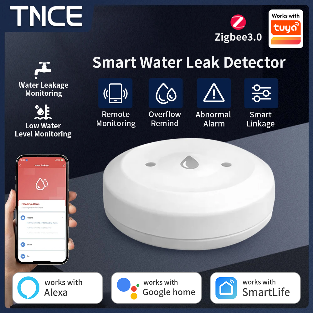 TNCE ZigBee3.0 Tuya Smart Wate - Water Alarm Sensor reseña y precio