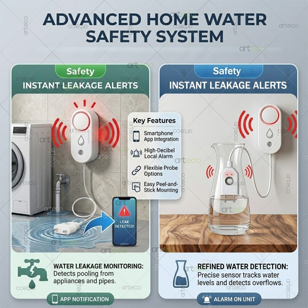 Zigbee Water Leak Detector Sma - Water Alarm Sensor reseña y precio