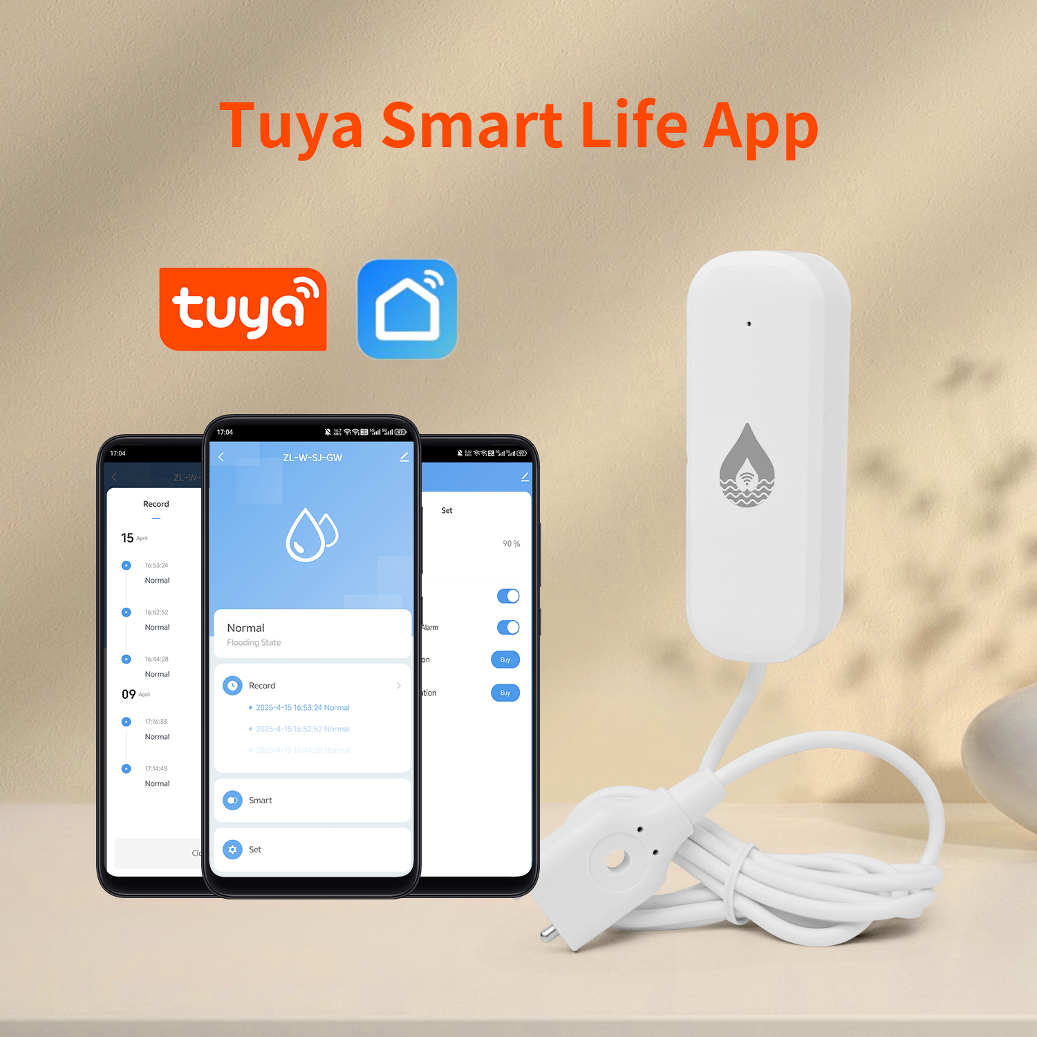 YFK Tuya WiFi Water Leakage Se - Water Alarm Sensor reseña y precio