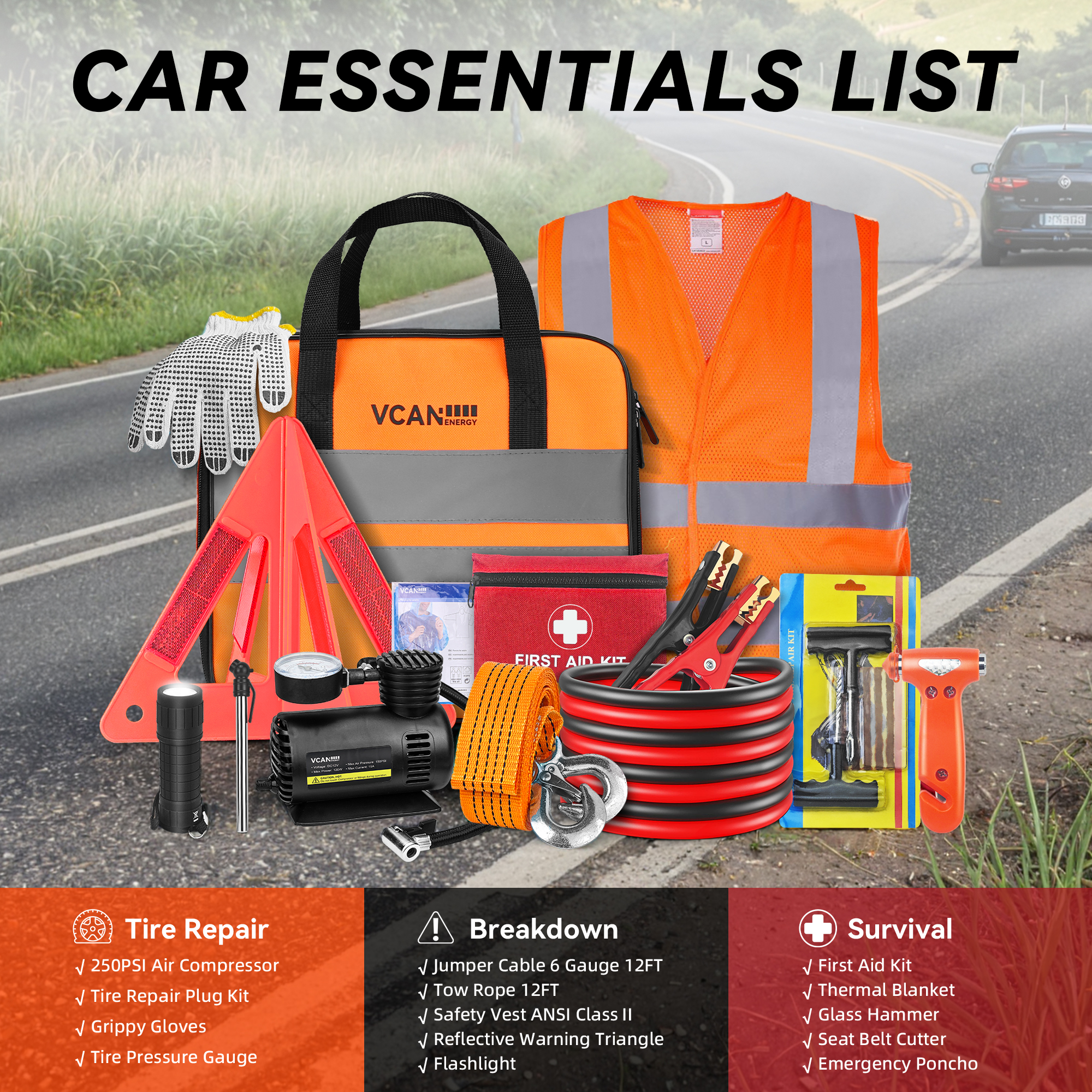 Emergency Safety Kit Bag with  - First Aid Bag Kit reseña y precio