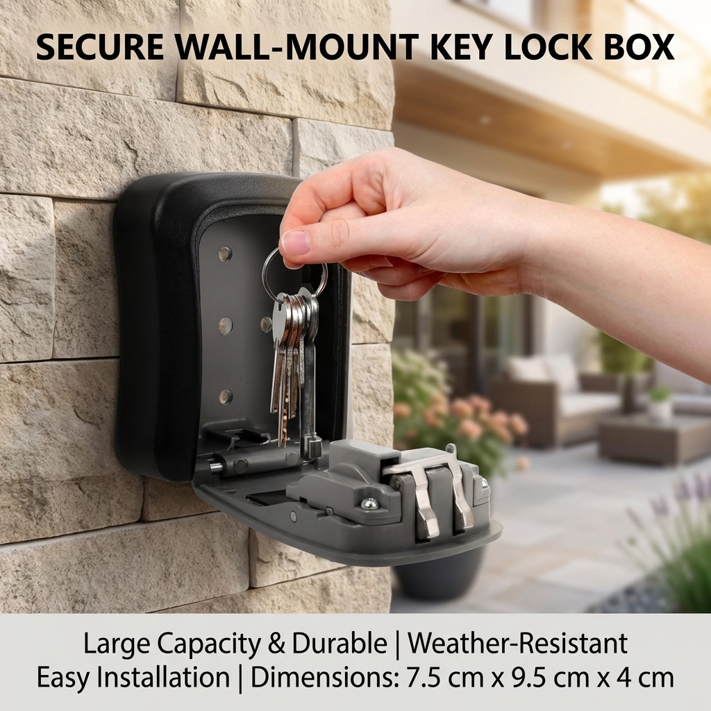 Wall Mount Key Lock Box with 4 - Lockbox Key Secure reseña y precio