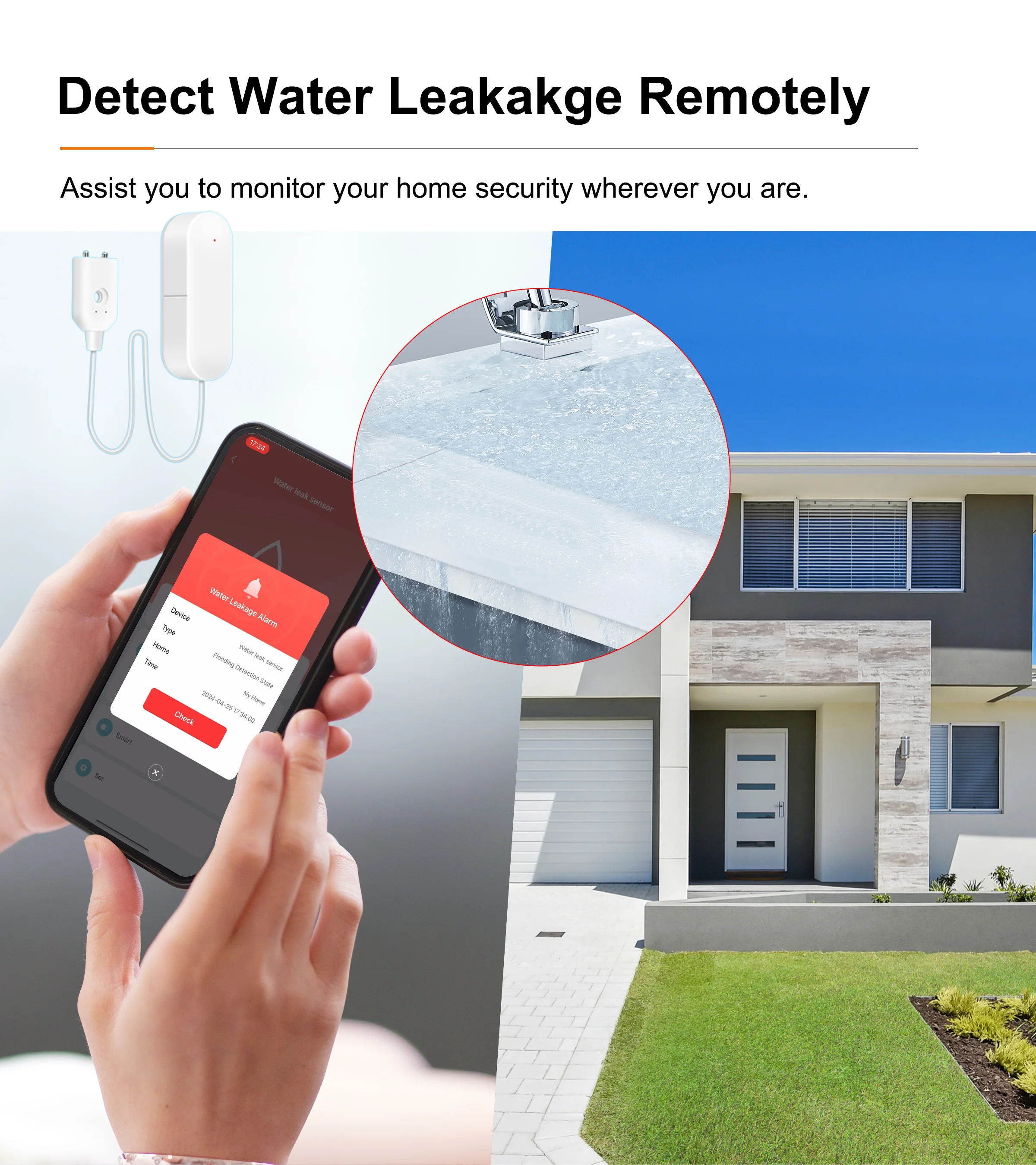 ZigBee 3.0 Water Leakage Senso - Water Alarm Sensor reseña y precio