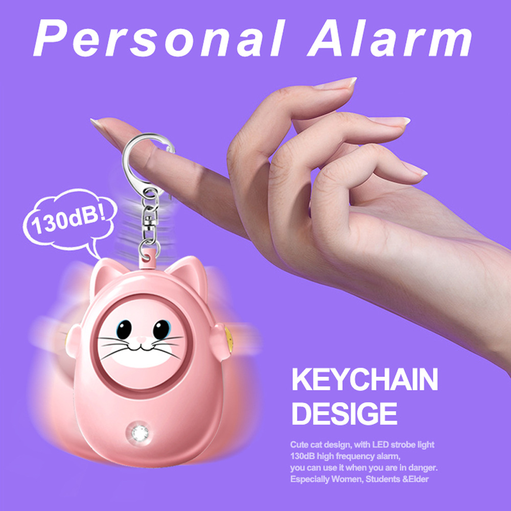 H8 2024 New Cute Cat Personal  - Personal Alarm Keychain reseña y precio