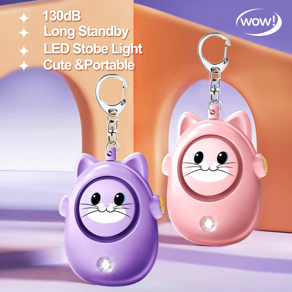 H8 2024 New Cute Cat Personal  - Personal Alarm Keychain reseña y precio