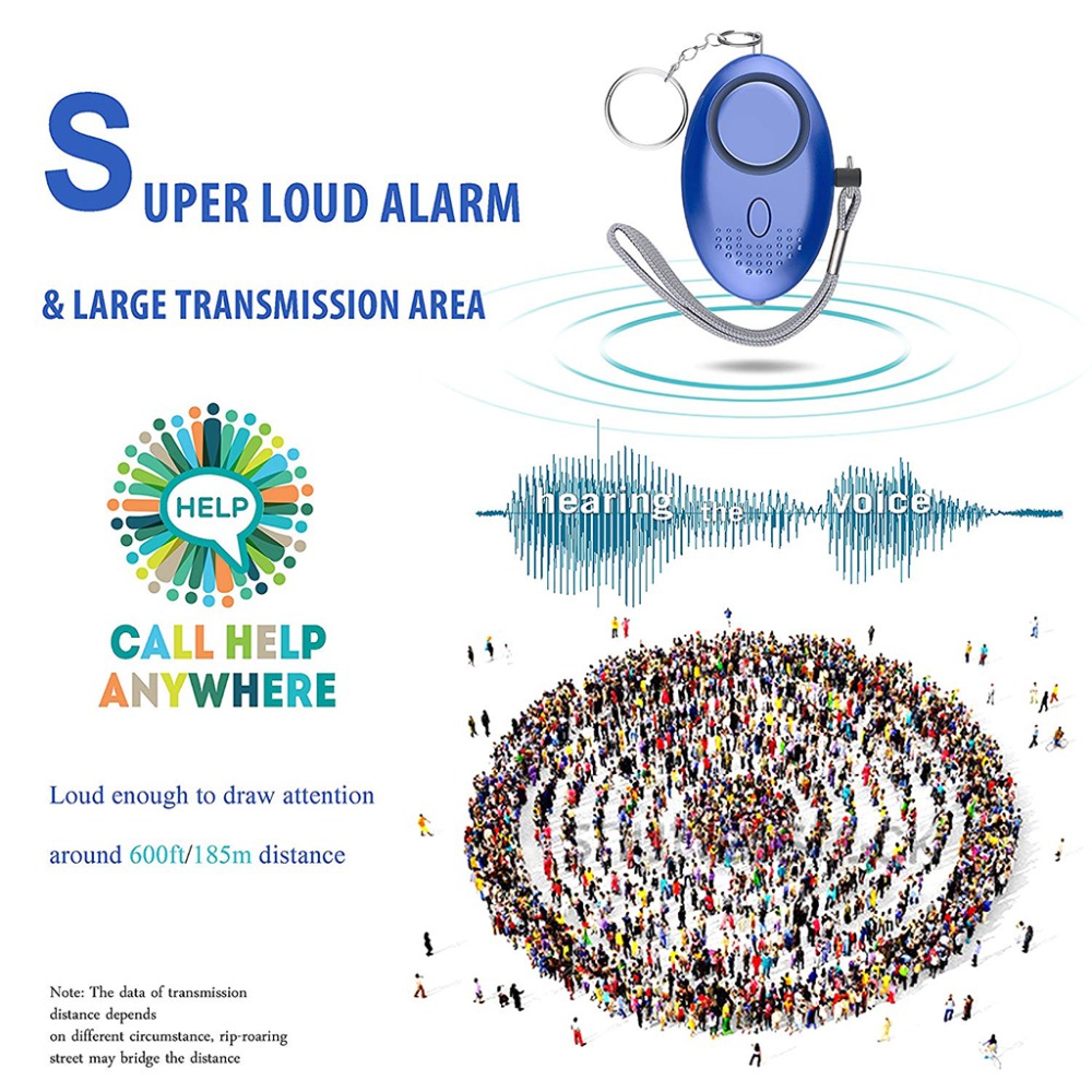 130dB Self Defense Alarm Anti- - Personal Alarm Keychain reseña y precio